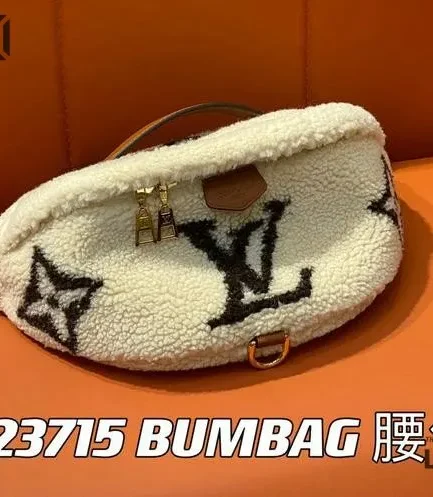 Louis Vuitton 1:1 Mirror Replica Monogram Teddy LV SKI Bumbag Cream Brown 37CM/14.6IN Louis Vuitton Replica Bumbag