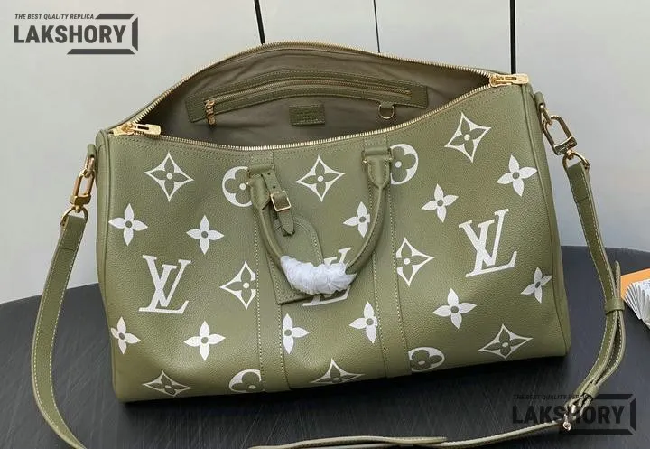 Louis Vuitton 1:1 Mirror Replica Giant Keepall Bandouliere 45 Monogram 45CM/17.7IN Louis Vuitton Replica Keepall Louis Vuitton 1:1 Mirror Replica Giant Keepall Bandouliere 45 Monogram 45CM/17.7IN Louis Vuitton Replica Keepall