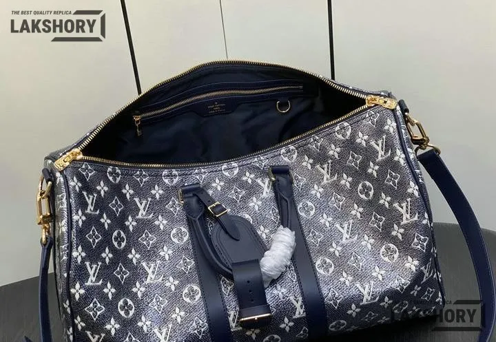 Louis Vuitton 1:1 Mirror Replica Keepall Bandoulire 45 Monogram Ink Blue 45CM/17.7IN Louis Vuitton Replica Keepall Louis Vuitton 1:1 Mirror Replica Keepall Bandoulire 45 Monogram Ink Blue 45CM/17.7IN Louis Vuitton Replica Keepall