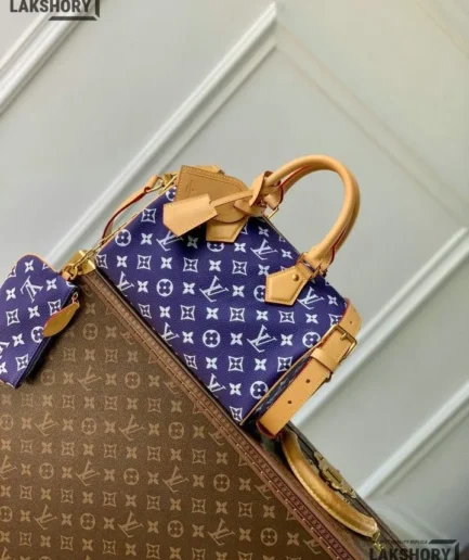 Louis Vuitton 1:1 Mirror Replica Speedy P9 Bandoulire 25 Purple Bag 25CM/9.8IN Louis Vuitton Replica Speedy