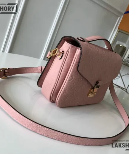 Louis Vuitton 1:1 Mirror Replica Empreinte Pochette Metis Rose Poudre 25CM/9.8IN Louis Vuitton Replica Pochette Metis