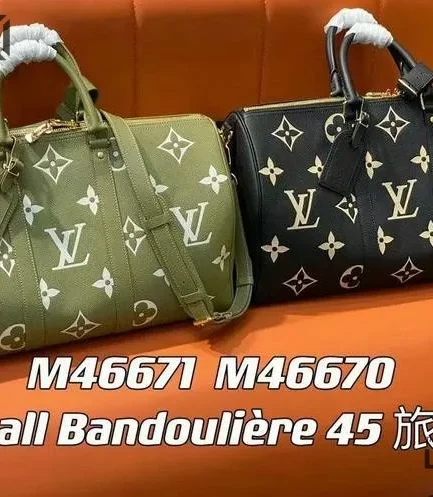 Louis Vuitton 1:1 Mirror Replica Giant Keepall Bandouliere 45 Monogram 45CM/17.7IN Louis Vuitton Replica Keepall