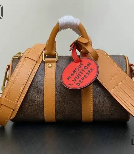 Louis Vuitton 1:1 Mirror Replica Keepall Bandoulire 25 Monogram Dust Canvas 25CM/9.8IN Louis Vuitton Replica Keepall