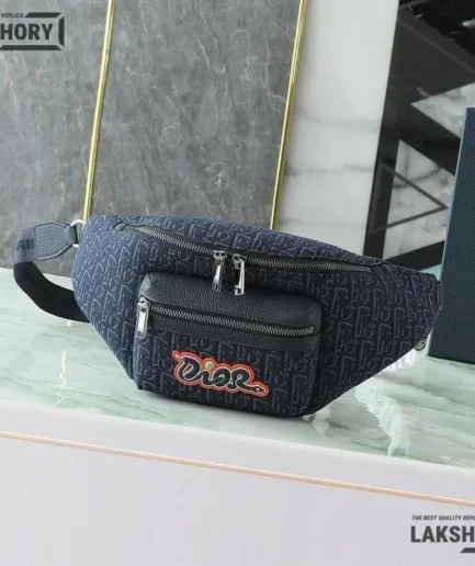 Dior 1:1 Mirror Replica Dior x KAWS Rider 2.0 Embroidery Belt Bag 39CM/15.4IN Christian Dior Other Styles