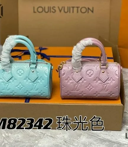 Louis Vuitton 1:1 Mirror Replica Empreinte Nano Speedy Pearly Lagoon Turquoise 16CM/6.3IN Louis Vuitton Replica Speedy