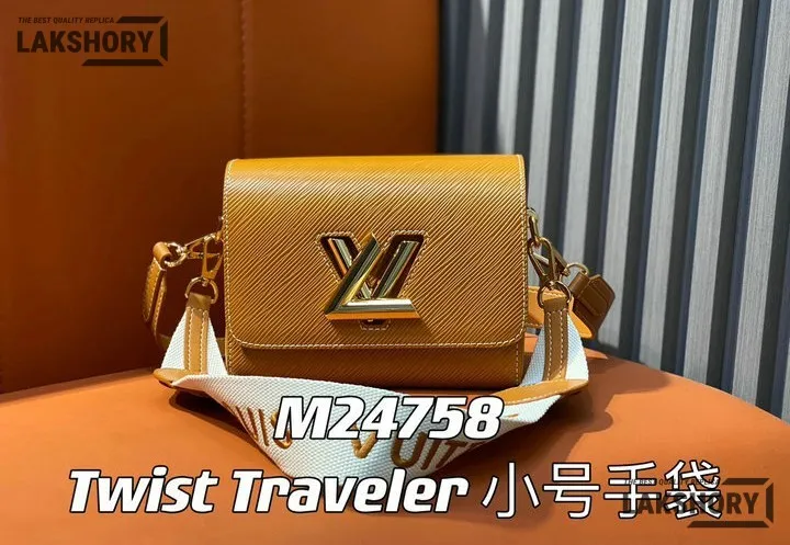 Louis Vuitton 1:1 Mirror Replica Twist PM Epi Leather Gold 19CM/7.5IN Louis Vuitton Replica Twist Louis Vuitton 1:1 Mirror Replica Twist PM Epi Leather Gold 19CM/7.5IN Louis Vuitton Replica Twist