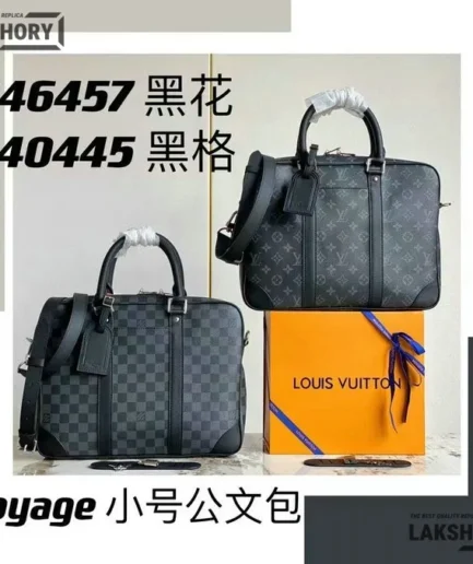 Louis Vuitton 1:1 Mirror Replica Porte-Documents Voyage PM Monogram Eclipse 36.5CM/14.4IN Louis Vuitton Replica Business Bags
