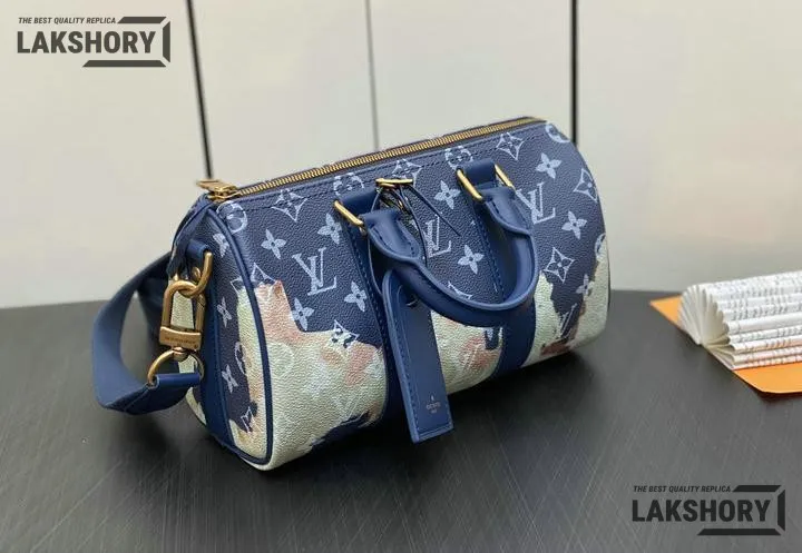 Louis Vuitton 1:1 Mirror Replica Monogram Bleach Keepall Bandouliere 25 Ink Blue 25CM/9.8IN Louis Vuitton Replica Keepall Louis Vuitton 1:1 Mirror Replica Monogram Bleach Keepall Bandouliere 25 Ink Blue 25CM/9.8IN Louis Vuitton Replica Keepall