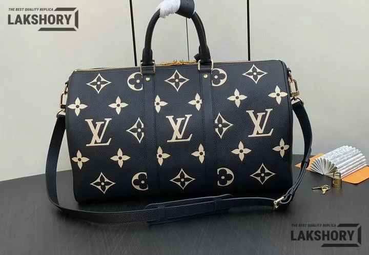 Louis Vuitton 1:1 Mirror Replica Giant Keepall Bandouliere 45 Monogram 45CM/17.7IN Louis Vuitton Replica Keepall Louis Vuitton 1:1 Mirror Replica Giant Keepall Bandouliere 45 Monogram 45CM/17.7IN Louis Vuitton Replica Keepall