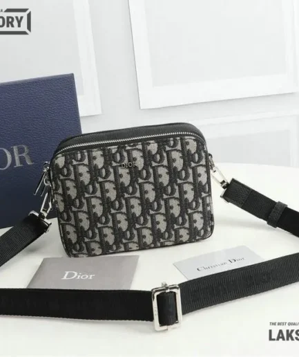 Dior 1:1 Mirror Replica Double Zip Canvas Crossbody Pouch 17CM/6.7IN Christian Dior Other Styles