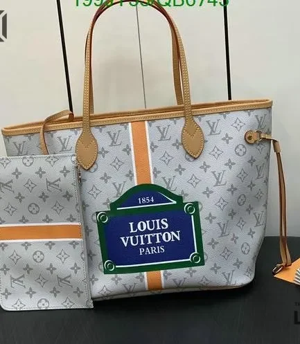 Louis Vuitton 1:1 Mirror Replica Monopaname Neverfull MM Grey 31CM/12.2IN Louis Vuitton Replica Neverfull