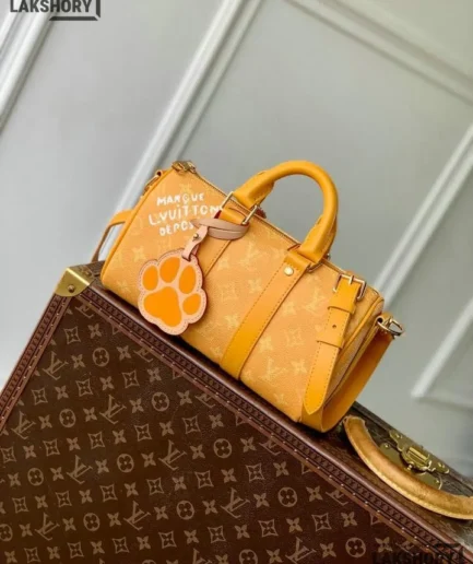 Louis Vuitton 1:1 Mirror Replica Keepall Bandoulire 25 Yellow 25CM/9.8IN Louis Vuitton Replica Speedy