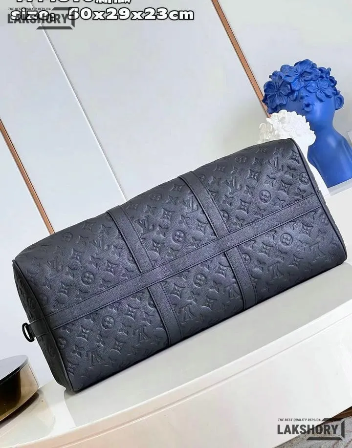 Louis Vuitton 1:1 Mirror Replica Keepall Bandoulire 50 Monogram Shadow Leather 50CM/19.7IN Louis Vuitton Replica Keepall Louis Vuitton 1:1 Mirror Replica Keepall Bandoulire 50 Monogram Shadow Leather 50CM/19.7IN Louis Vuitton Replica Keepall