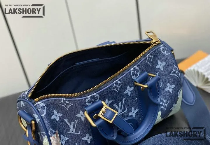 Louis Vuitton 1:1 Mirror Replica Monogram Bleach Keepall Bandouliere 25 Ink Blue 25CM/9.8IN Louis Vuitton Replica Keepall Louis Vuitton 1:1 Mirror Replica Monogram Bleach Keepall Bandouliere 25 Ink Blue 25CM/9.8IN Louis Vuitton Replica Keepall