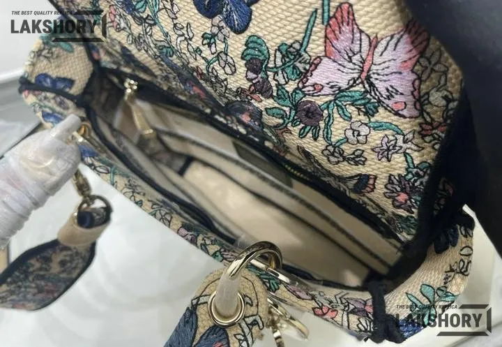 Dior 1:1 Mirror Replica Mint Lady D-Lite Butterfly Multicolour 24CM/9.4IN Christian Dior Replica Lady Dior 1:1 Mirror Replica Mint Lady D-Lite Butterfly Multicolour 24CM/9.4IN Christian Dior Replica Lady