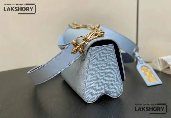 Louis Vuitton 1:1 Mirror Replica Twist PM Epi Leather Washed Blue 19CM/7.5IN Louis Vuitton Replica Twist Louis Vuitton 1:1 Mirror Replica Twist PM Epi Leather Washed Blue 19CM/7.5IN Louis Vuitton Replica Twist