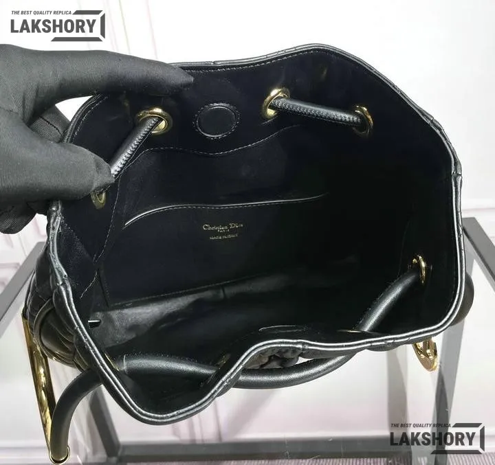 Dior 1:1 Mirror Replica Lambskin Nolita Black Macrocannage 27CM/10.6IN Christian Dior Other Styles Dior 1:1 Mirror Replica Lambskin Nolita Black Macrocannage 27CM/10.6IN Christian Dior Other Styles