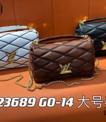 Louis Vuitton 1:1 Mirror Replica Lambskin Malletage Top Handle GO-14 MM 31CM/12.2IN Louis Vuitton Replica Twist