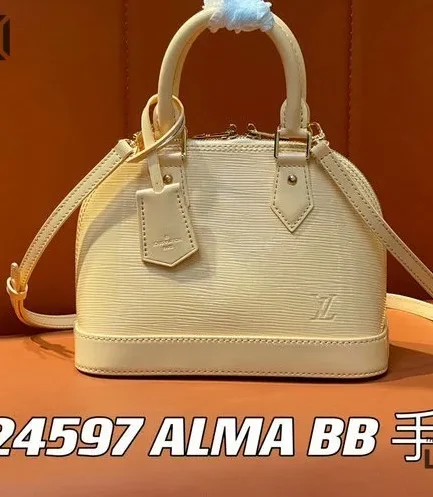 Louis Vuitton 1:1 Mirror Replica Ivorie Epi Leather Alma BB Bag 25CM/9.8IN Louis Vuitton Replica Alma