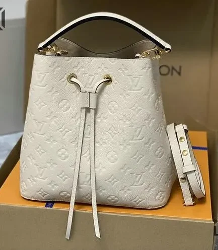 Louis Vuitton 1:1 Mirror Replica Nono MM Monogram Empreinte Crème Beige 26CM/10.2IN Louis Vuitton Replica Neo