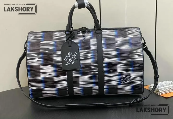 Louis Vuitton 1:1 Mirror Replica Keepall Bandoulire 50 A05 Blue Moon 50CM/19.7IN Louis Vuitton Replica Keepall Louis Vuitton 1:1 Mirror Replica Keepall Bandoulire 50 A05 Blue Moon 50CM/19.7IN Louis Vuitton Replica Keepall