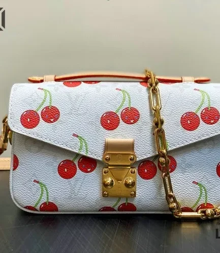 Louis Vuitton 1:1 Mirror Replica LV x TM Pochette Metis East West Monogram Cherry 21.5CM/8.5IN Louis Vuitton Replica Pochette Metis
