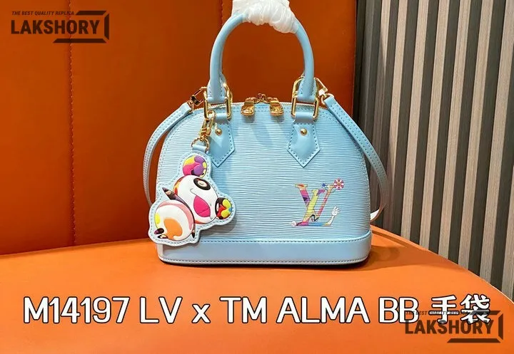 Louis Vuitton 1:1 Mirror Replica LV x TM Alma BB Epi Leder 23.5CM/9.3IN Louis Vuitton Replica Alma Louis Vuitton 1:1 Mirror Replica LV x TM Alma BB Epi Leder 23.5CM/9.3IN Louis Vuitton Replica Alma