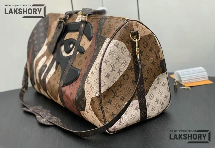 Louis Vuitton 1:1 Mirror Replica Monogram Keepall Bandouliere 55 Multicolor 55CM/21.7IN Louis Vuitton Replica Keepall Louis Vuitton 1:1 Mirror Replica Monogram Keepall Bandouliere 55 Multicolor 55CM/21.7IN Louis Vuitton Replica Keepall