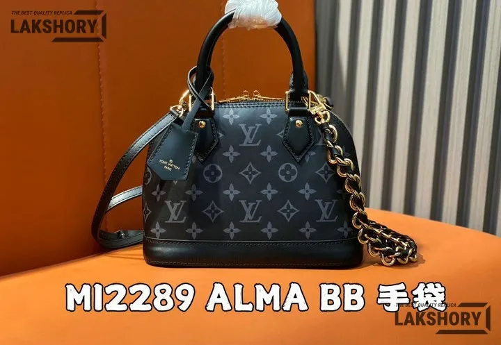 Louis Vuitton 1:1 Mirror Replica Monogram Alma BB Ink 23.5CM/9.3IN Louis Vuitton Replica Alma Louis Vuitton 1:1 Mirror Replica Monogram Alma BB Ink 23.5CM/9.3IN Louis Vuitton Replica Alma