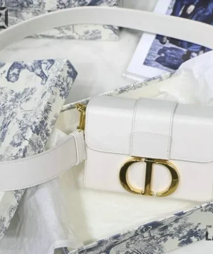 Dior 1:1 Mirror Replica Smooth Mini 30 Montaigne Box Calfskin 17.5CM/6.9IN Christian Dior Replica 30 Montaigne