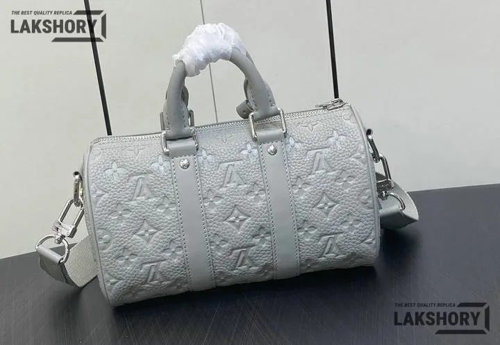 Louis Vuitton 1:1 Mirror Replica Keepall Bandouliere 25 Mineral Gray 25CM/9.8IN Louis Vuitton Replica Keepall Louis Vuitton 1:1 Mirror Replica Keepall Bandouliere 25 Mineral Gray 25CM/9.8IN Louis Vuitton Replica Keepall