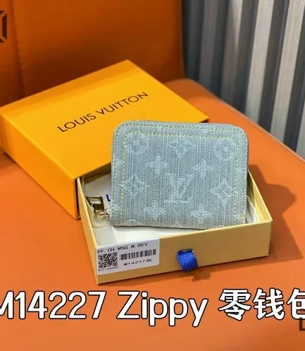 Louis Vuitton 1:1 Mirror Replica Zippy Coin Purse Monogram Denim 11CM/4.3IN Louis Vuitton Replica Wallets