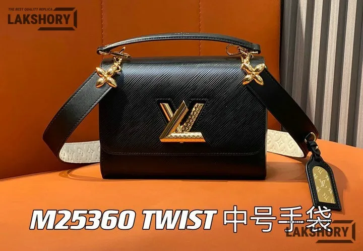 Louis Vuitton 1:1 Mirror Replica Twist MM Epi Grained Leather 23CM/9.1IN Louis Vuitton Replica Twist Louis Vuitton 1:1 Mirror Replica Twist MM Epi Grained Leather 23CM/9.1IN Louis Vuitton Replica Twist
