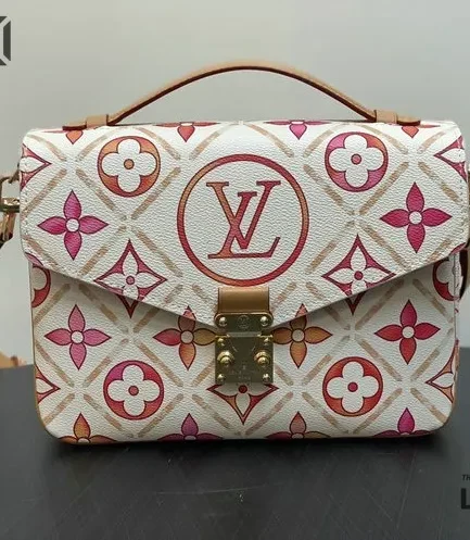 Louis Vuitton 1:1 Mirror Replica Tiles By The Pool Pochette Metis MM Coral 25CM/9.8IN Louis Vuitton Replica Pochette Metis