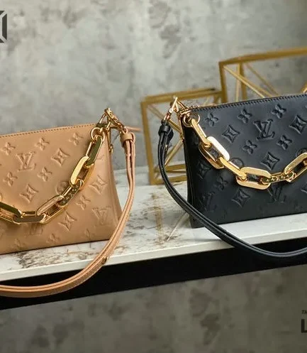 Louis Vuitton 1:1 Mirror Replica Lambskin Embossed Monogram Coussin PM 22CM/8.7IN Louis Vuitton Replica Coussin