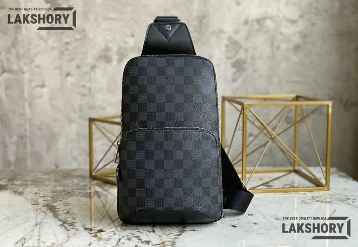 Louis Vuitton 1:1 Mirror Replica Avenue Slingbag Damier Graphite Canvas 31CM/12.2IN Louis Vuitton Replica Avenue Louis Vuitton 1:1 Mirror Replica Avenue Slingbag Damier Graphite Canvas 31CM/12.2IN Louis Vuitton Replica Avenue