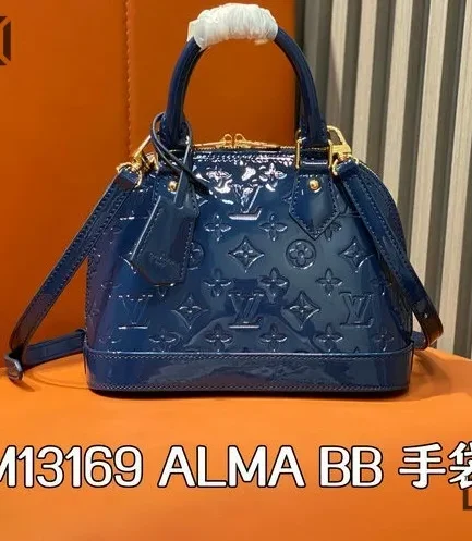 Louis Vuitton 1:1 Mirror Replica Alma BB Sapphire Blue 25CM/9.8IN Louis Vuitton Replica Alma