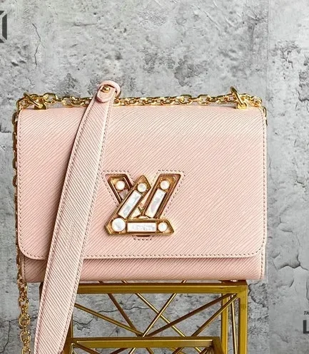 Louis Vuitton 1:1 Mirror Replica Epi Moonstone Twist Shoulder Bag MM 23CM/9.1IN Louis Vuitton Replica Twist