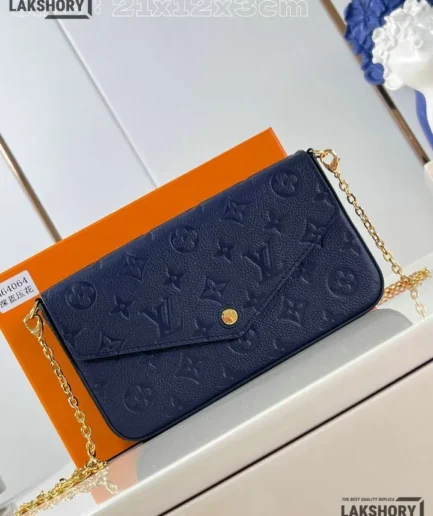Louis Vuitton 1:1 Mirror Replica Flicie Pochette LV Monogram Chain Bag 21CM/8.3IN Louis Vuitton Replica Pochette Accessories