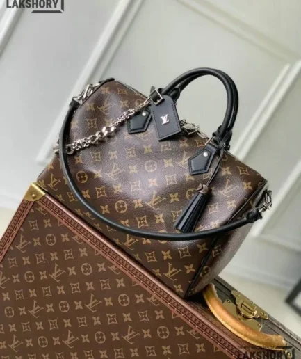 Louis Vuitton 1:1 Mirror Replica Speedy Soft 30 Dark Monogram 30CM/11.8IN Louis Vuitton Replica Speedy