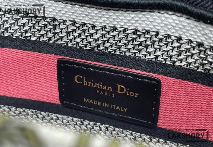 Dior 1:1 Mirror Replica Medium Lady D-Lite Embroidery Multicolor 24CM/9.4IN Christian Dior Replica Lady Dior 1:1 Mirror Replica Medium Lady D-Lite Embroidery Multicolor 24CM/9.4IN Christian Dior Replica Lady