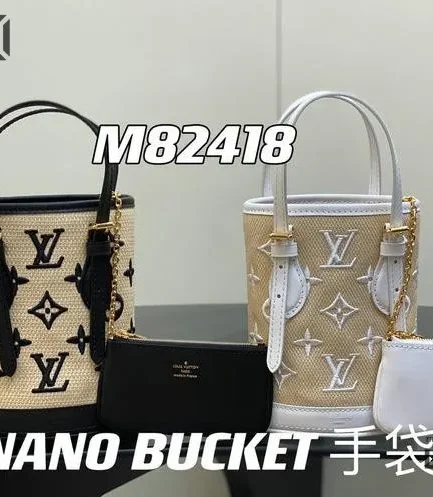Louis Vuitton 1:1 Mirror Replica Monogram Cotton Nano Bucket Bag 17CM/6.7IN Louis Vuitton Replica Neo