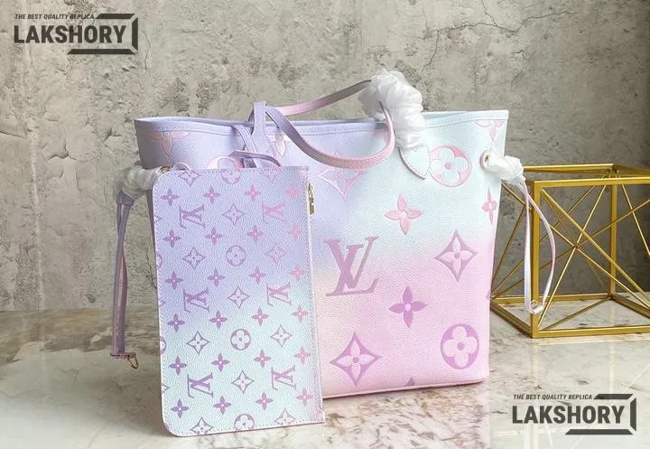 Louis Vuitton 1:1 Mirror Replica Neverfull MM Sunrise Pastel Giant Spring In The City 31CM/12.2IN Louis Vuitton Replica Neverfull Louis Vuitton 1:1 Mirror Replica Neverfull MM Sunrise Pastel Giant Spring In The City 31CM/12.2IN Louis Vuitton Replica Neverfull