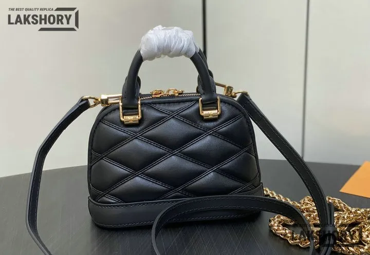 Louis Vuitton 1:1 Mirror Replica Nano Alma Malletage Black 18CM/7.1IN Louis Vuitton Replica Alma Louis Vuitton 1:1 Mirror Replica Nano Alma Malletage Black 18CM/7.1IN Louis Vuitton Replica Alma