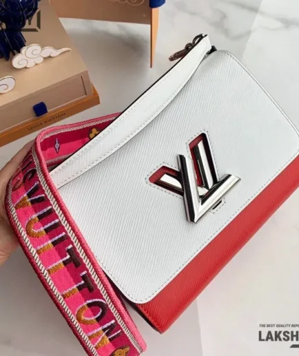 Louis Vuitton 1:1 Mirror Replica Epi Twist MM Emeraude Shoulder Bag 23CM/9.1IN Louis Vuitton Replica Twist