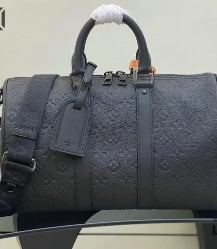 Louis Vuitton 1:1 Mirror Replica Keepall Bandoulire 35 Monogram Taurillon Leather 35CM/13.8IN Louis Vuitton Replica Keepall