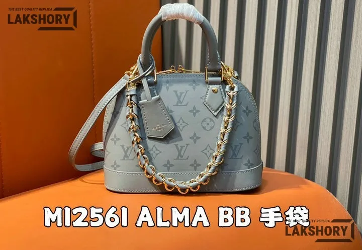 Louis Vuitton 1:1 Mirror Replica Monogram Alma BB Ink 23.5CM/9.3IN Louis Vuitton Replica Alma Louis Vuitton 1:1 Mirror Replica Monogram Alma BB Ink 23.5CM/9.3IN Louis Vuitton Replica Alma
