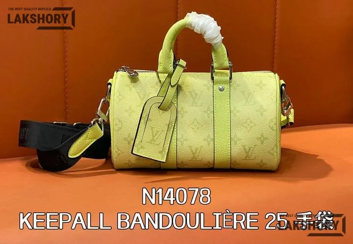 Louis Vuitton 1:1 Mirror Replica Keepall Bandoulire 25 Lemon Yellow 25CM/9.8IN Louis Vuitton Replica Keepall Louis Vuitton 1:1 Mirror Replica Keepall Bandoulire 25 Lemon Yellow 25CM/9.8IN Louis Vuitton Replica Keepall