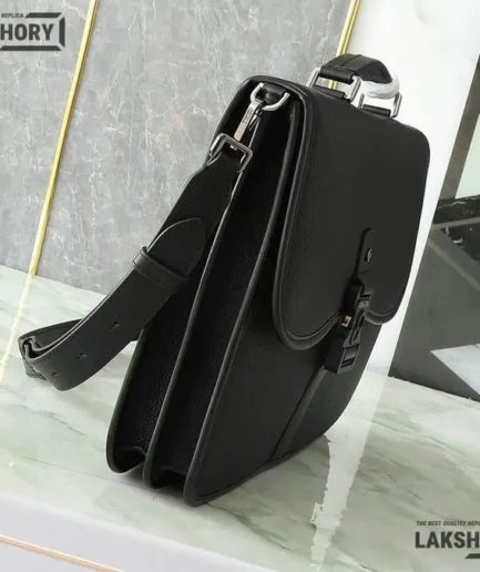 Dior 1:1 Mirror Replica Black Leather Gallop Briefcase 35CM/13.8IN Christian Dior Other Styles