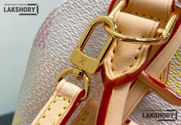 Louis Vuitton 1:1 Mirror Replica Damierlicious Alma BB Rose Peach 23.5CM/9.3IN Louis Vuitton Replica Alma Louis Vuitton 1:1 Mirror Replica Damierlicious Alma BB Rose Peach 23.5CM/9.3IN Louis Vuitton Replica Alma